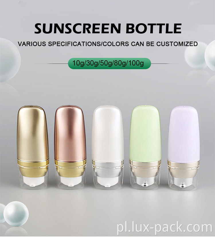 Szklana filta przeciwsłoneczna Serum Pompana plastikowa butelka do butelki z balsamu